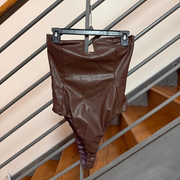 Zara Leather Top and Pant Set - Picture 2 of 3